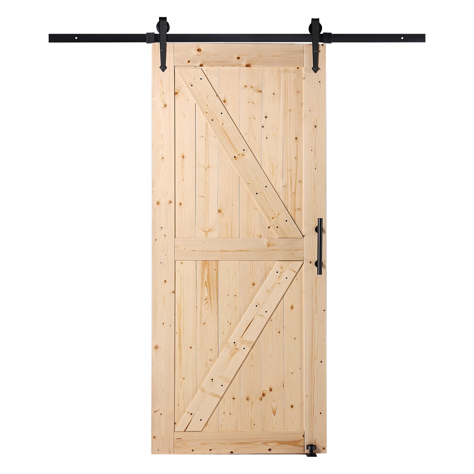 Stumdomos tvarto tipo durys su furnitūra VEVOR 36AK, 91x213 cm