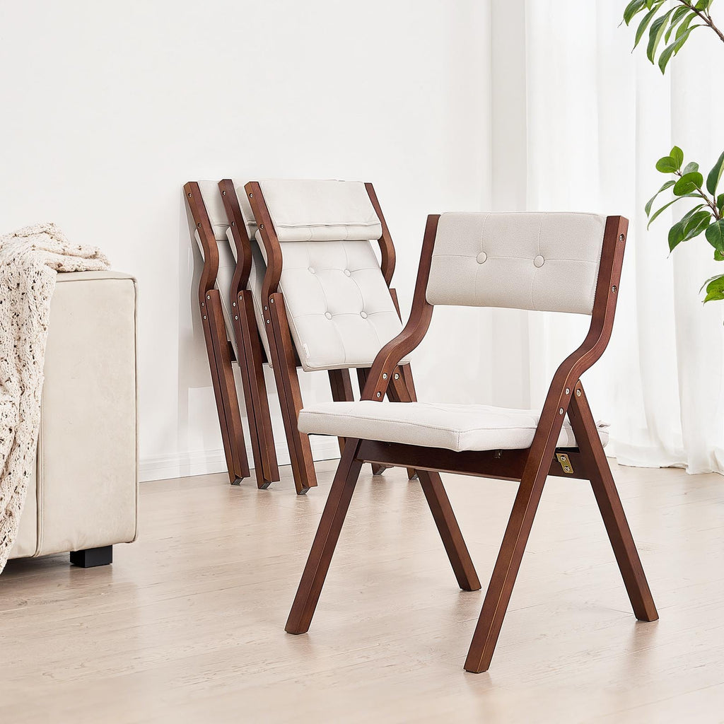 Sulankstomos medinės kėdės VEVOR ZD-2504, 4 vnt. komplektas