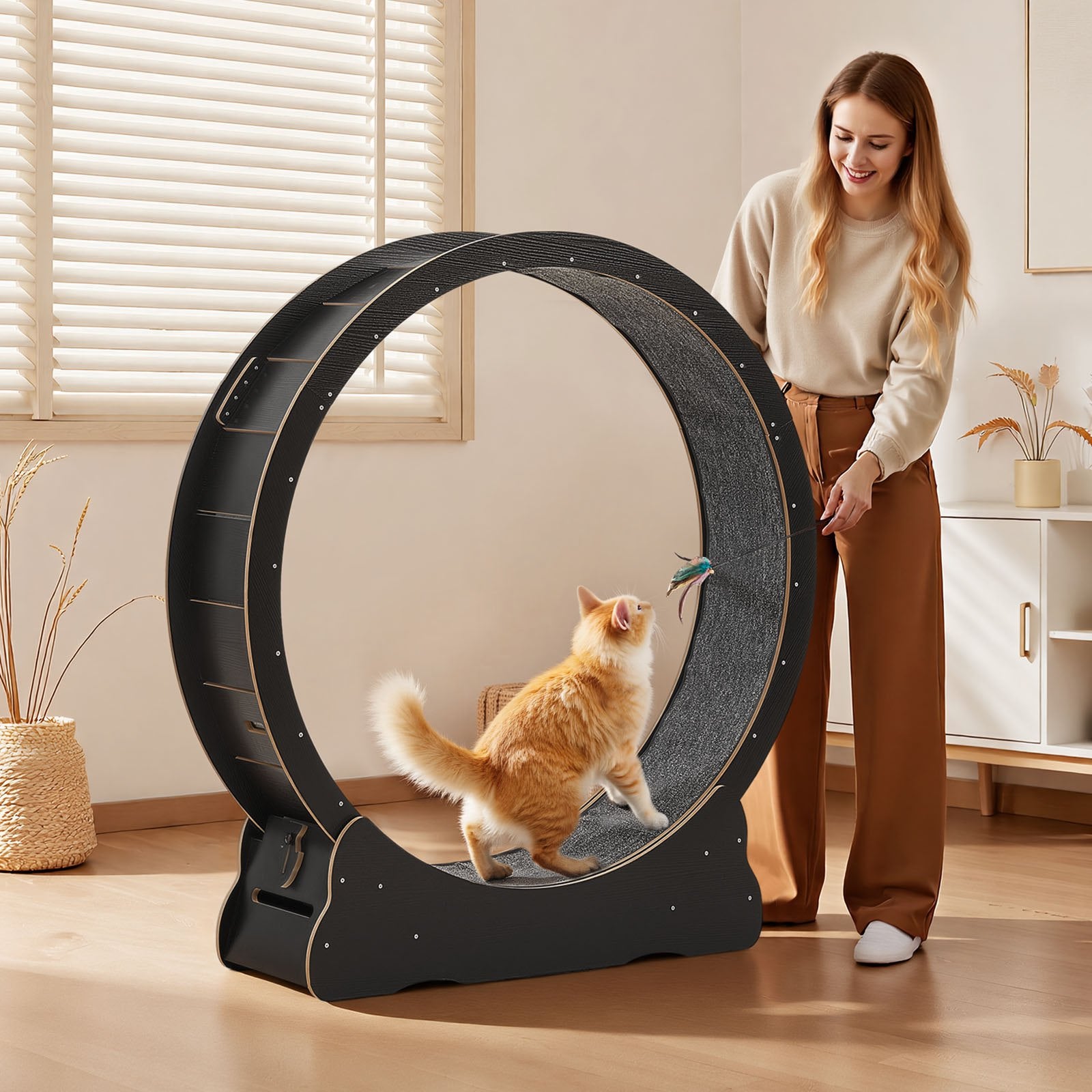 Kačių bėgimo ratas VEVOR SS-BLKGX-PBJ-4.0 XXL, 132 cm