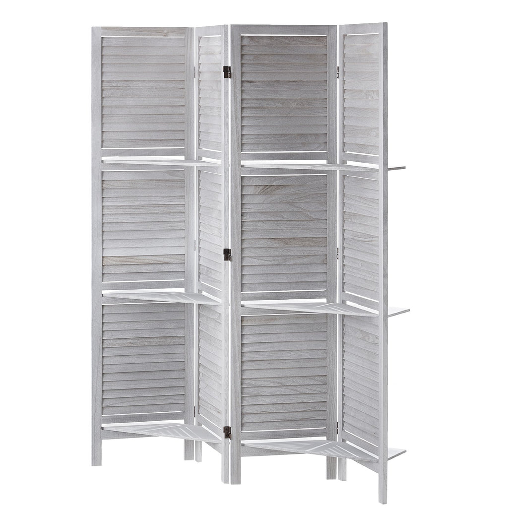 Medinė kambario pertvara VEVOR SS-003-4P-WH, 4 dalių, 170 cm aukščio