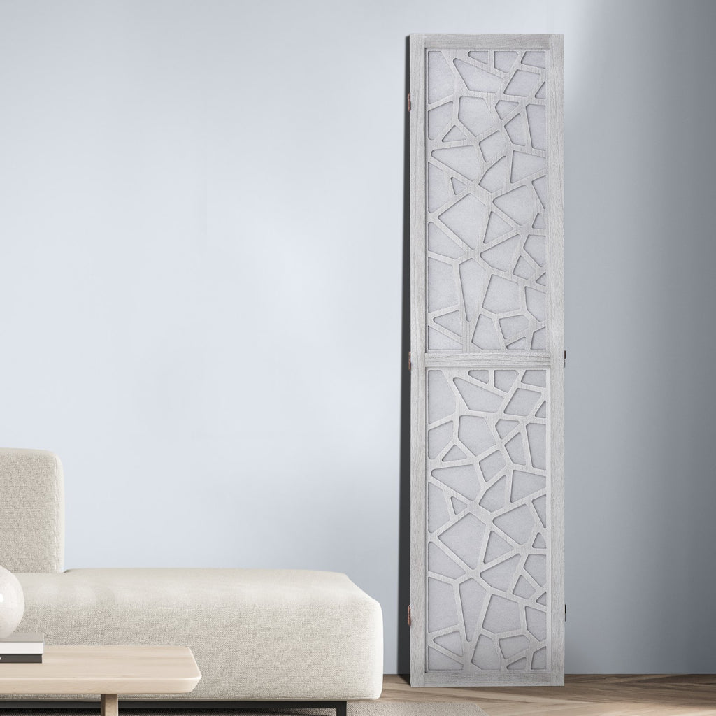 Medinė kambario pertvara VEVOR SS-006-4P-WH, 4 dalių, 170 cm aukščio
