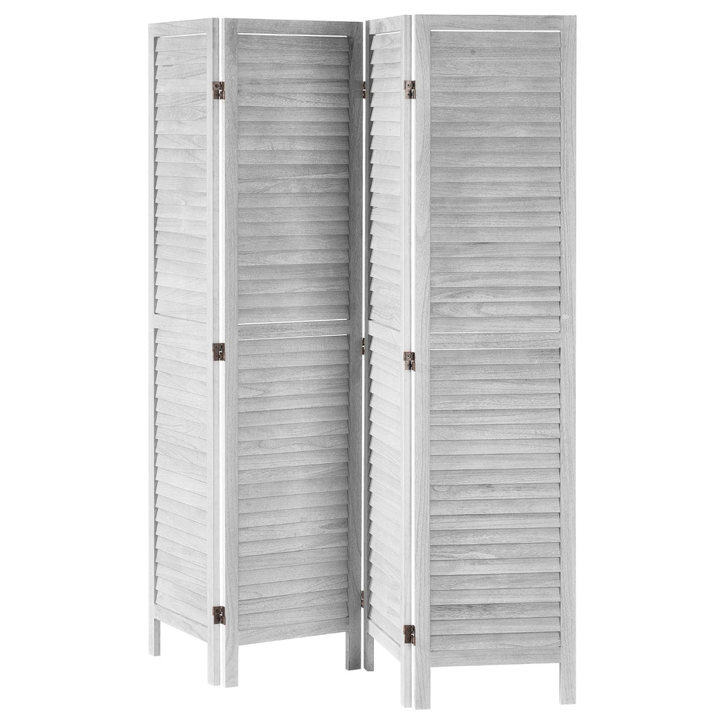 Medinė kambario pertvara VEVOR SS-004-4P-WH, 4 dalių, 170 cm