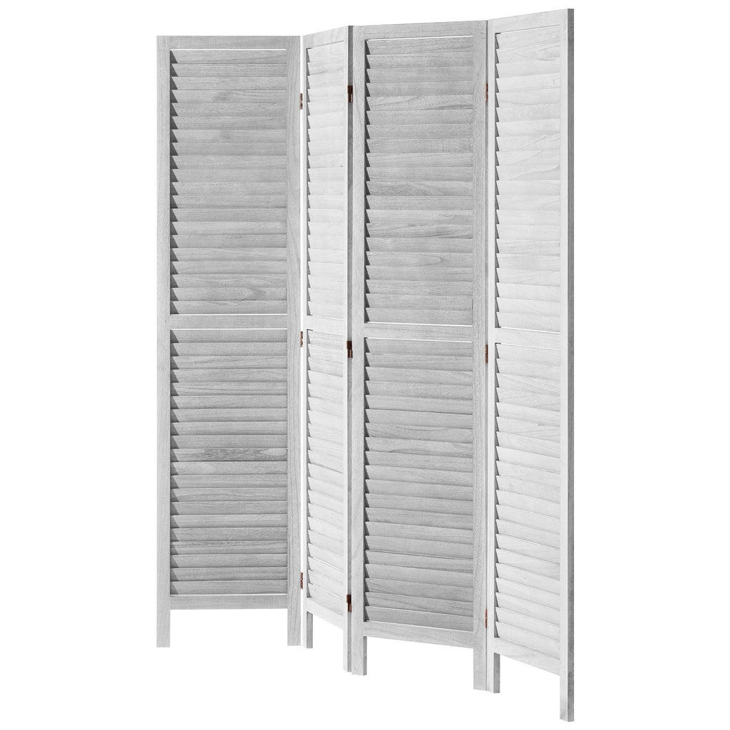 Medinė kambario pertvara VEVOR SS-004-4P-WH, 4 dalių, 170 cm
