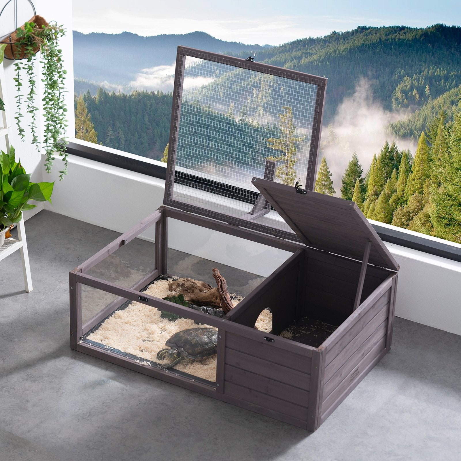 Vėžlių namelis VEVOR MSH-T02, 96,5 x 61 x 33 cm