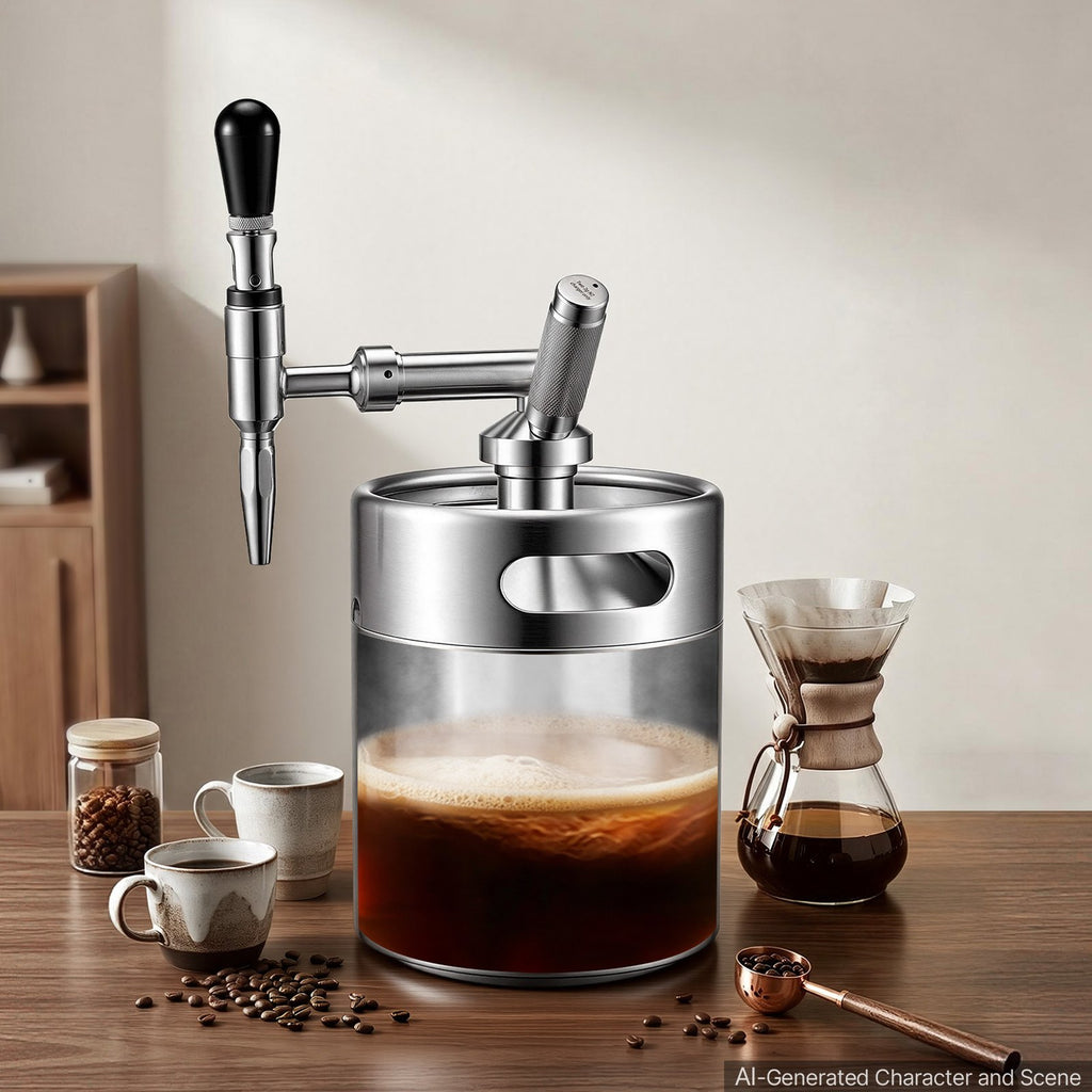 Nitro šalto plikymo kavos aparatas VEVOR CKD-4, 4 l talpa