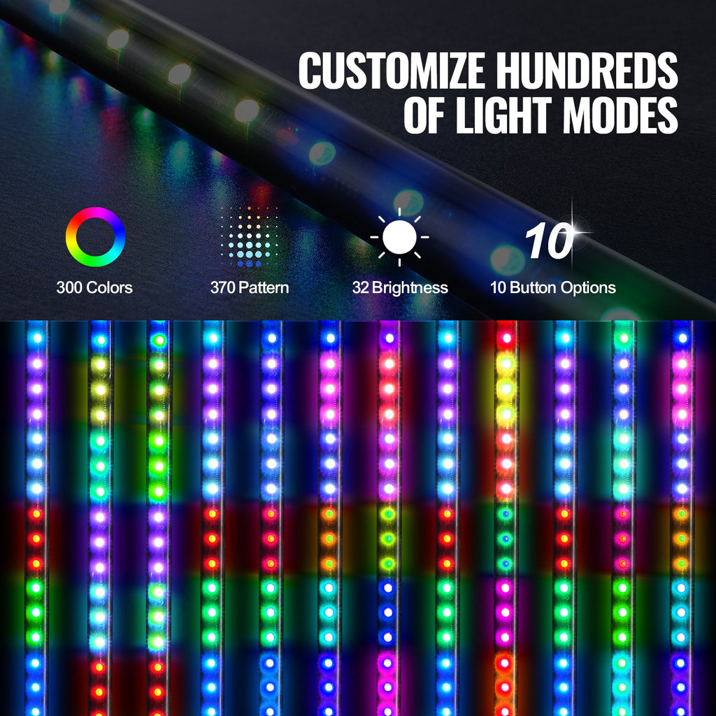 LED antenos visureigiams VEVOR WM-3190RGB-XC-XH-2, 90 cm