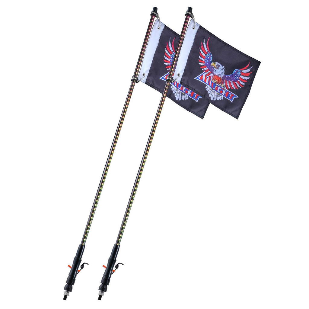 LED antenos visureigiams VEVOR WM-3190RGB-XC-XH-2, 90 cm