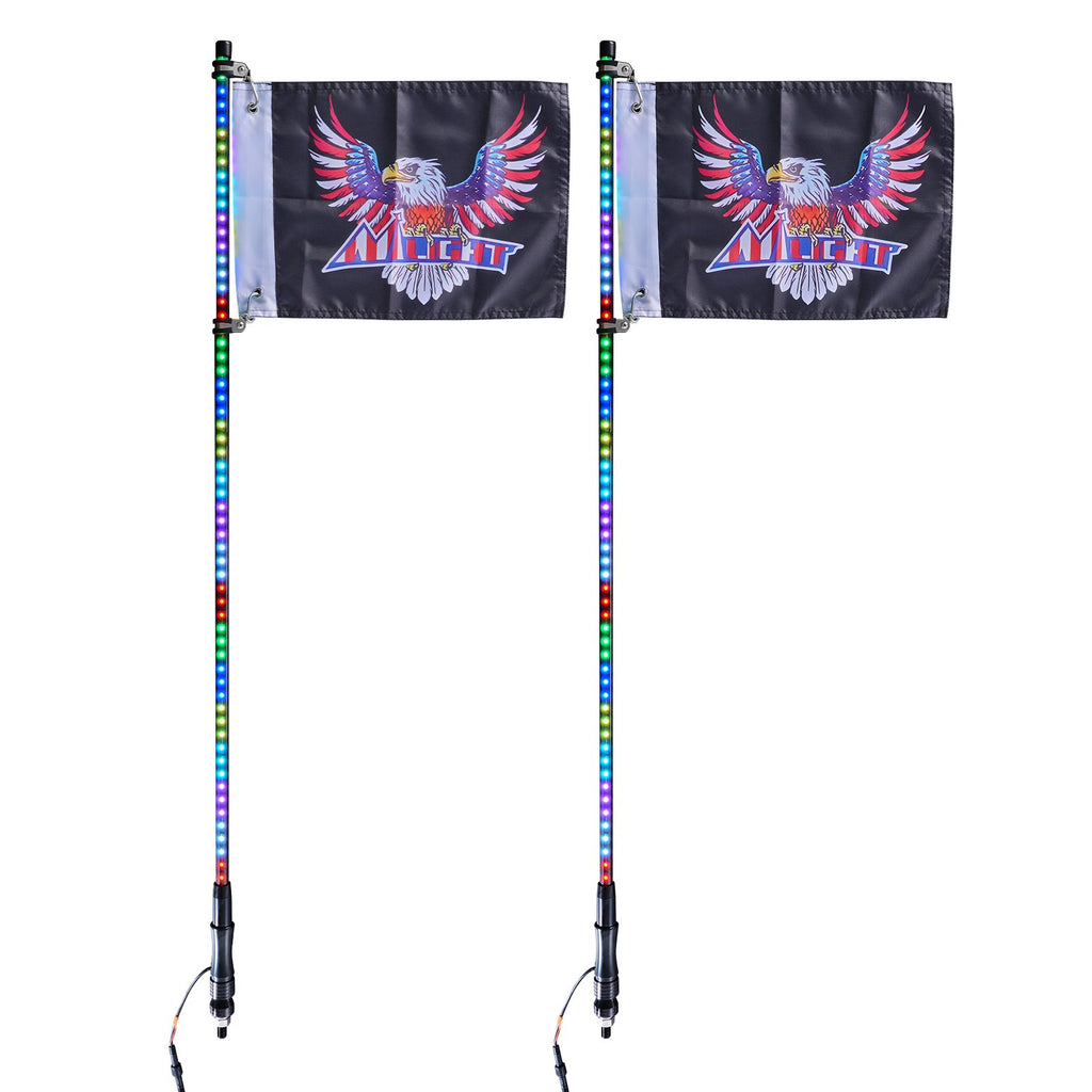 LED antenos visureigiams VEVOR WM-3190RGB-XC-XH-2, 90 cm