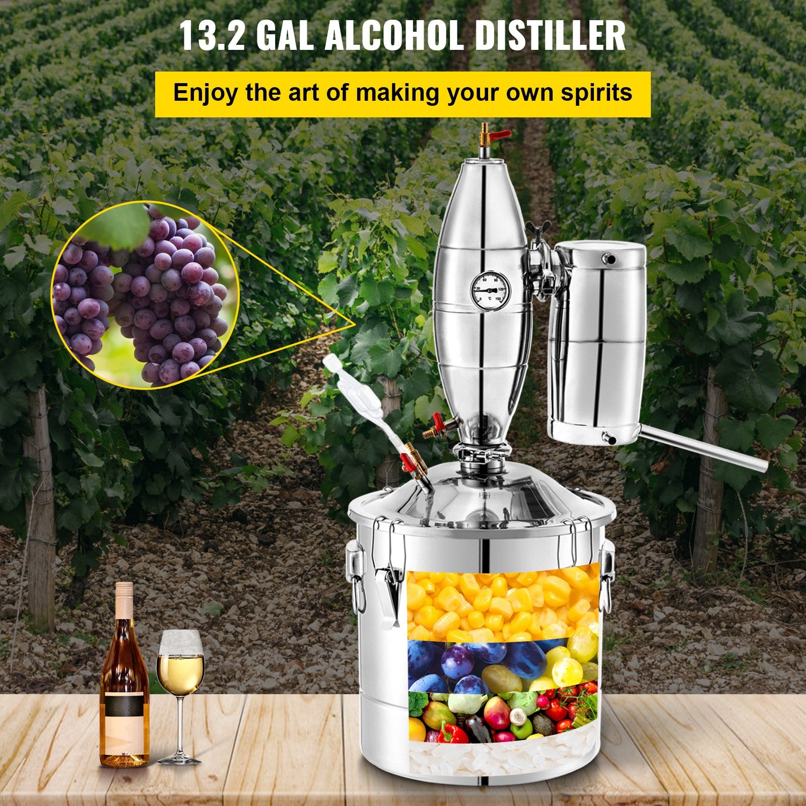 Alkoholio distiliavimo aparatas VEVOR Moonshine Still, 50 l