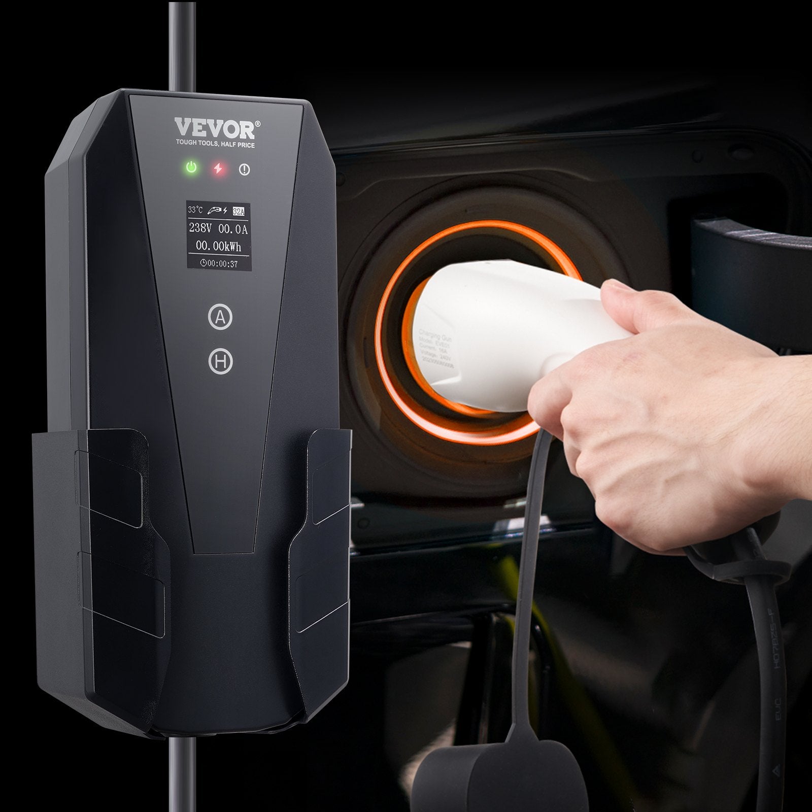 Nešiojamas elektromobilių įkroviklis VEVOR EV-B06-EU003B, 3.7 kW