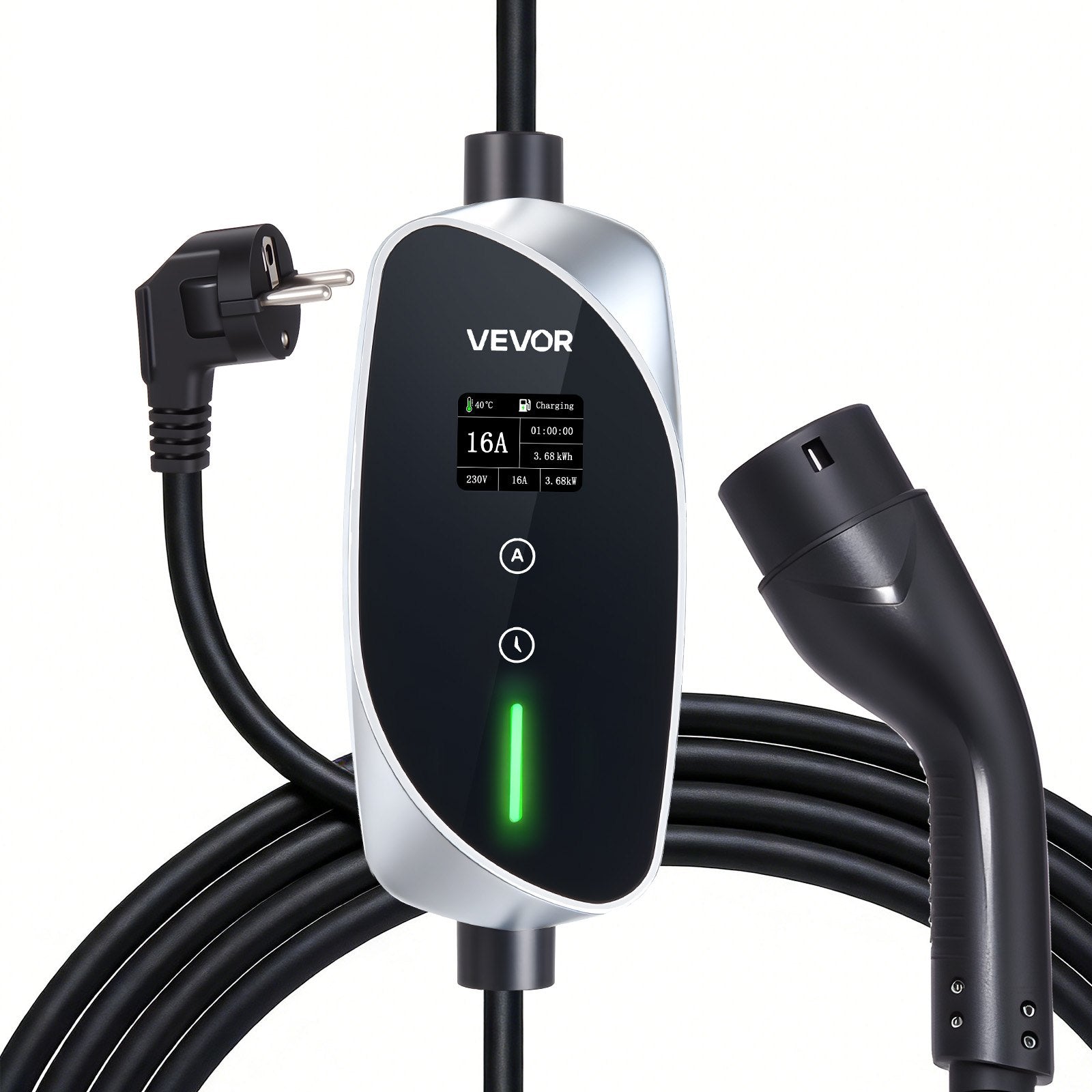 Nešiojamas elektromobilių įkroviklis VEVOR EV-ACS1602E/K3, 3.6 kW