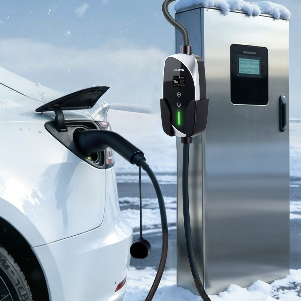 Nešiojamas elektromobilių įkroviklis VEVOR EV-ACS3201E/K3, 7.4 kW