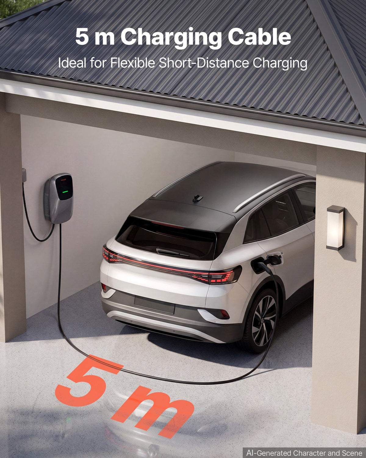 Elektromobilių įkrovimo stotelė VEVOR ZB13-E007KAB-B701, 7 kW