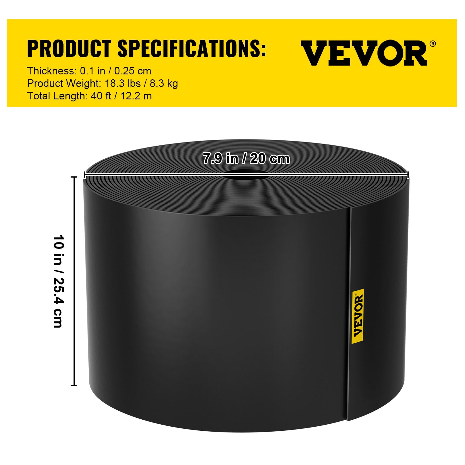 Vejos apvadas VEVOR SS-SGY-0004, 12,2 m ilgis