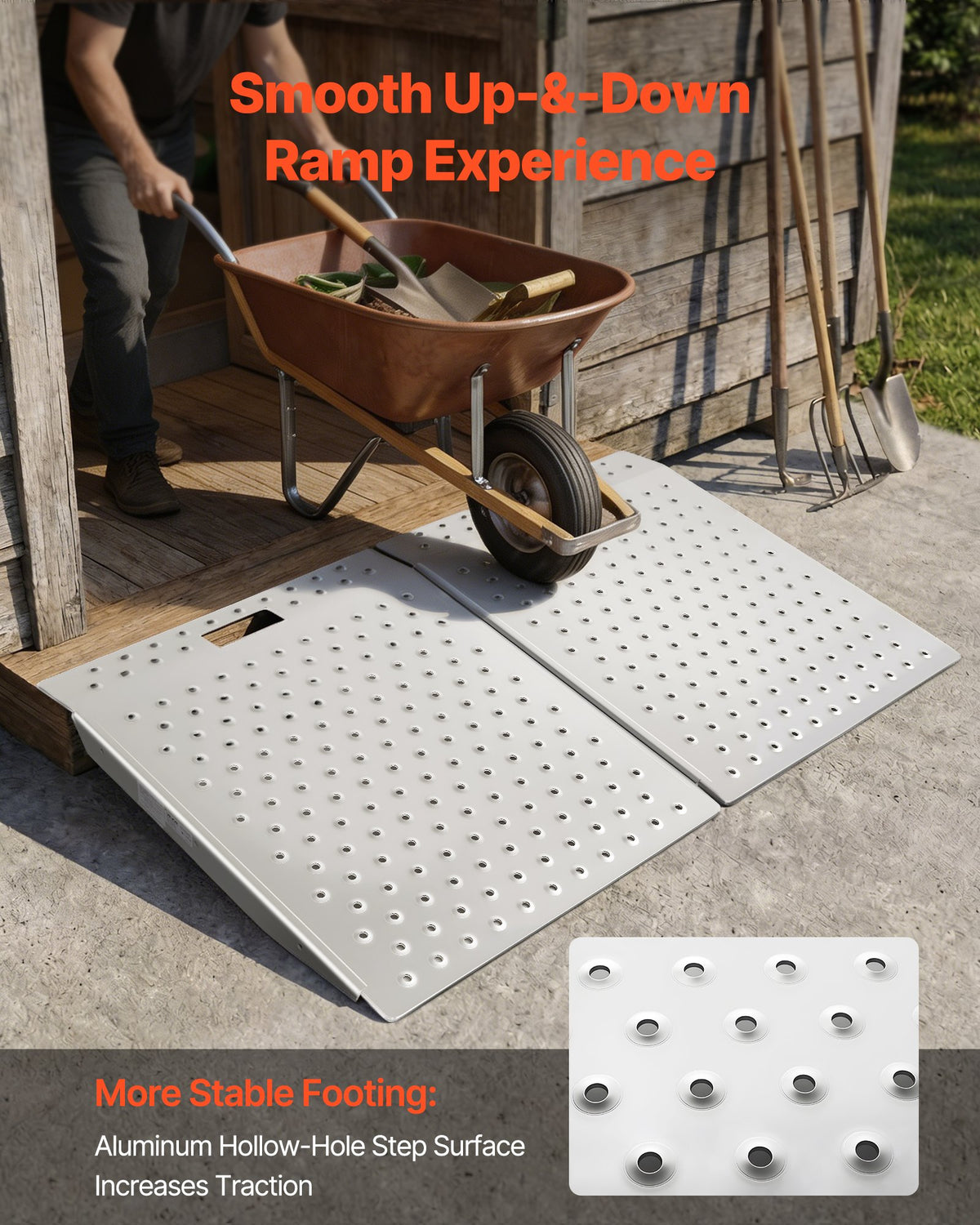 Slenkstinis pandusas VEVOR JJLXMKPD001, 340,2 kg apkrova
