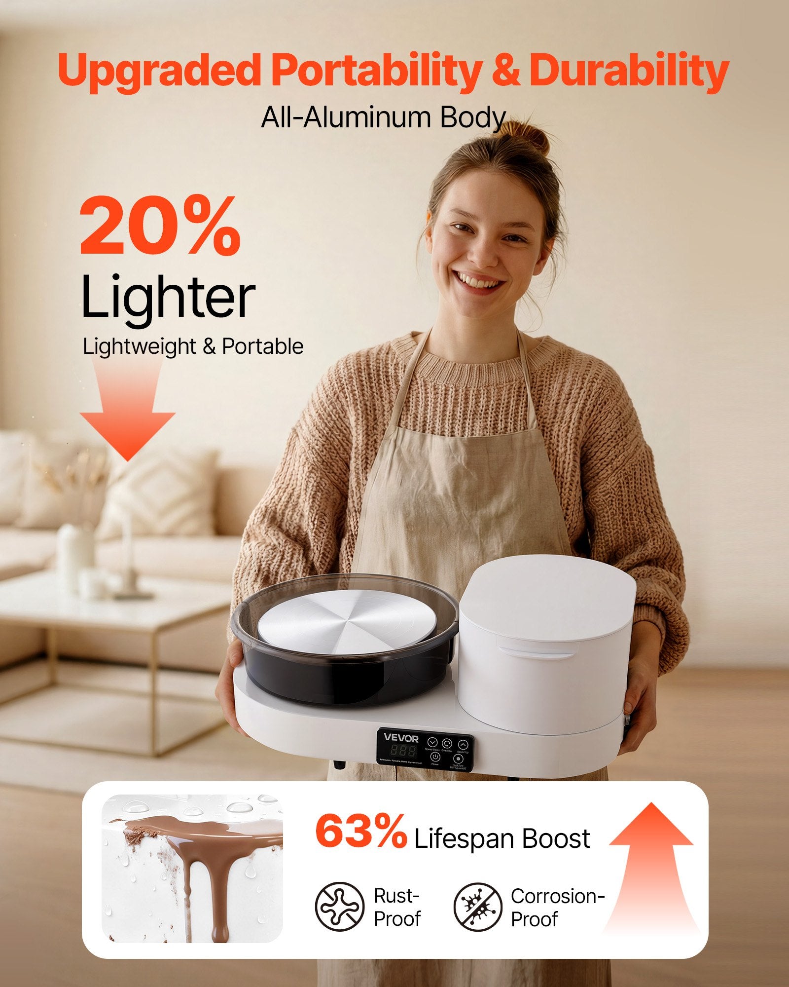 Elektrinis keramikos žiedas VEVOR JCTY-032, 450W