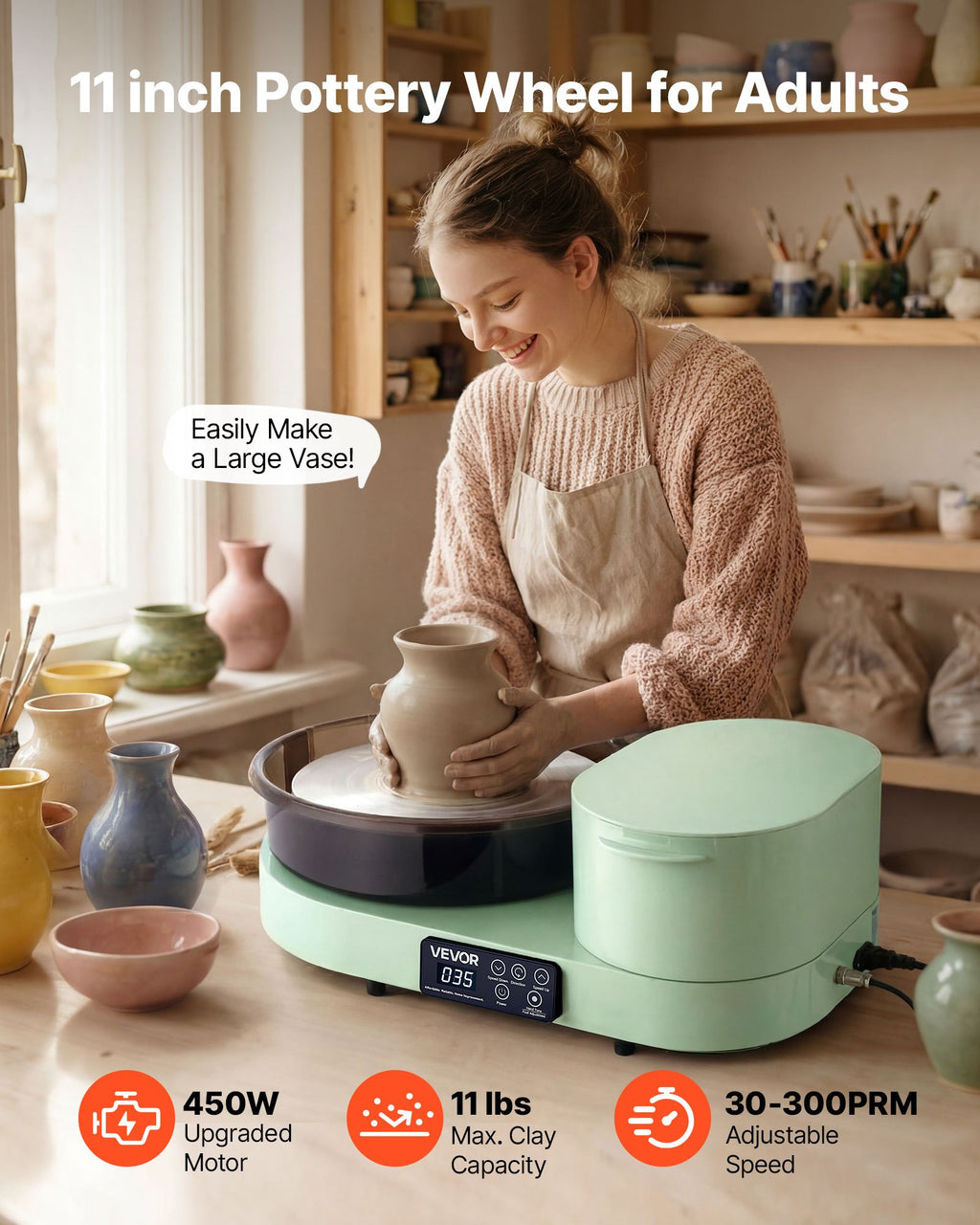 Keramikos žiedas VEVOR JCTY-032, 450 W