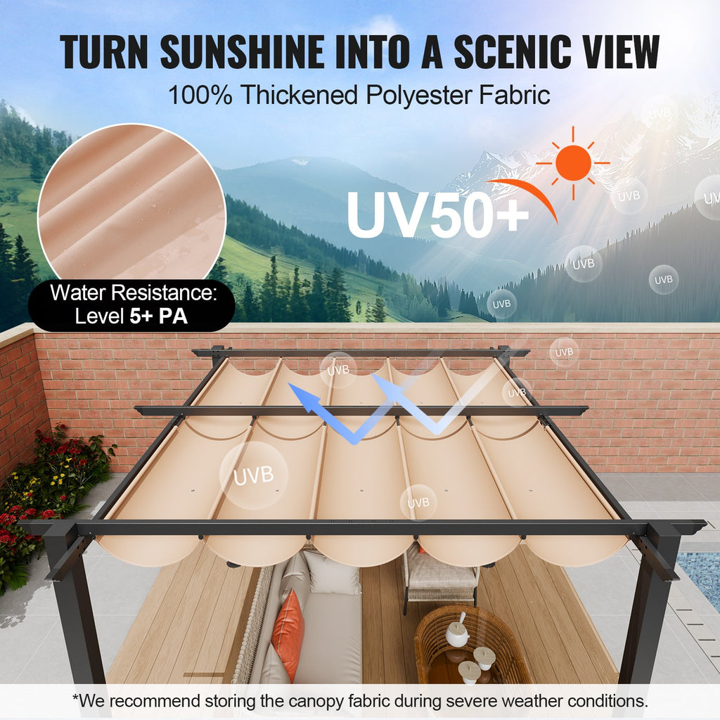 Ištraukiama pavėsinė VEVOR JDG-099-BE, 3 x 3 m