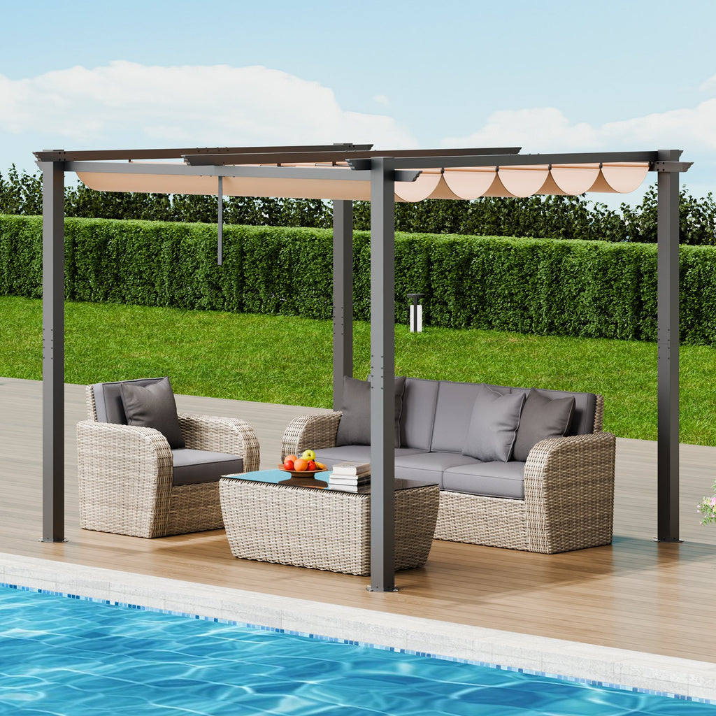 Ištraukiama pavėsinė VEVOR JDG-099-BE, 3 x 3 m