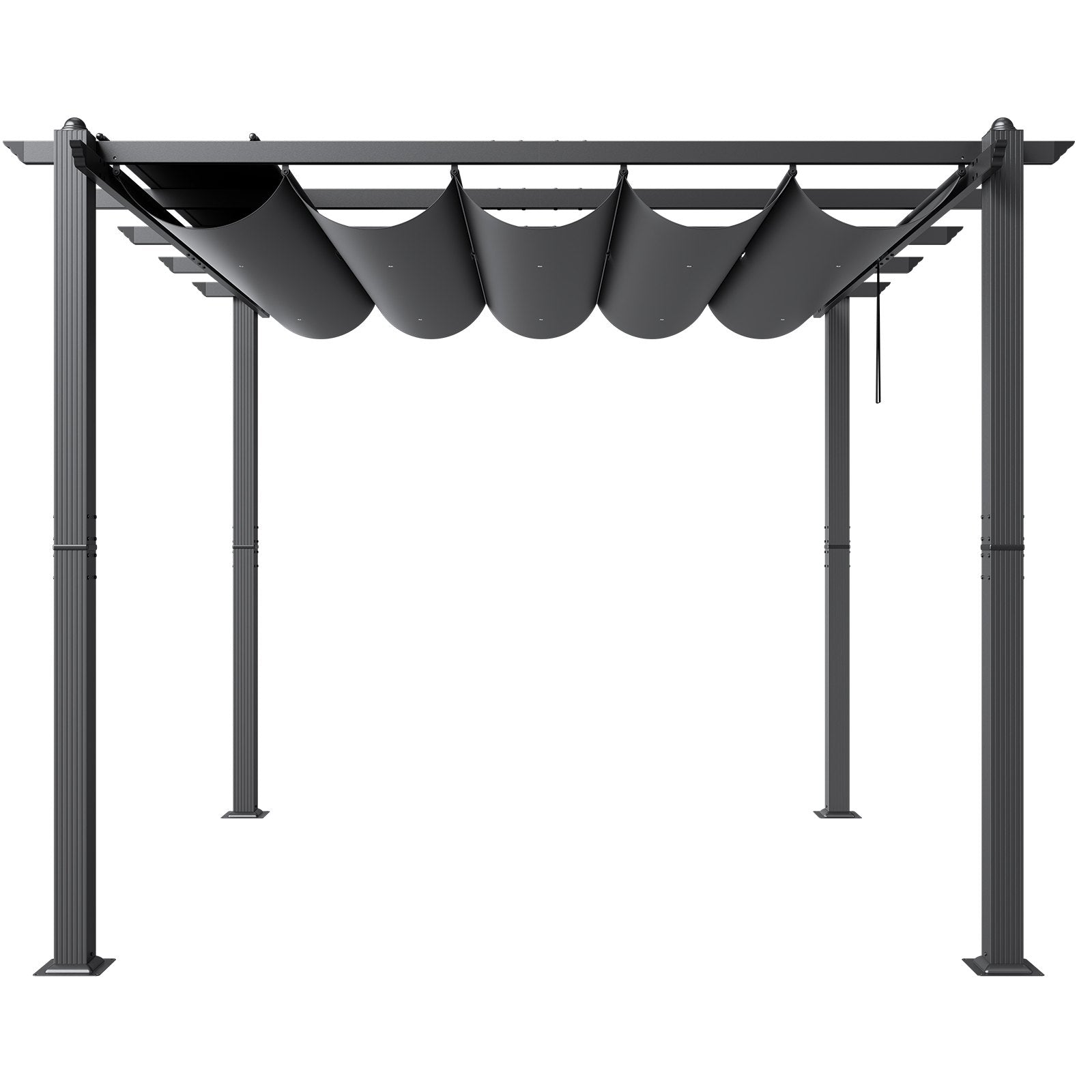 Pergola VEVOR JDG-098-33DBE, 3x3 m su ištraukiamu stogeliu