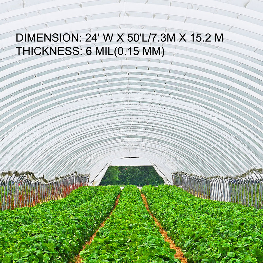 Šiltnamio plėvelė VEVOR 7,3 x 15,2 m, 0,15 mm storio