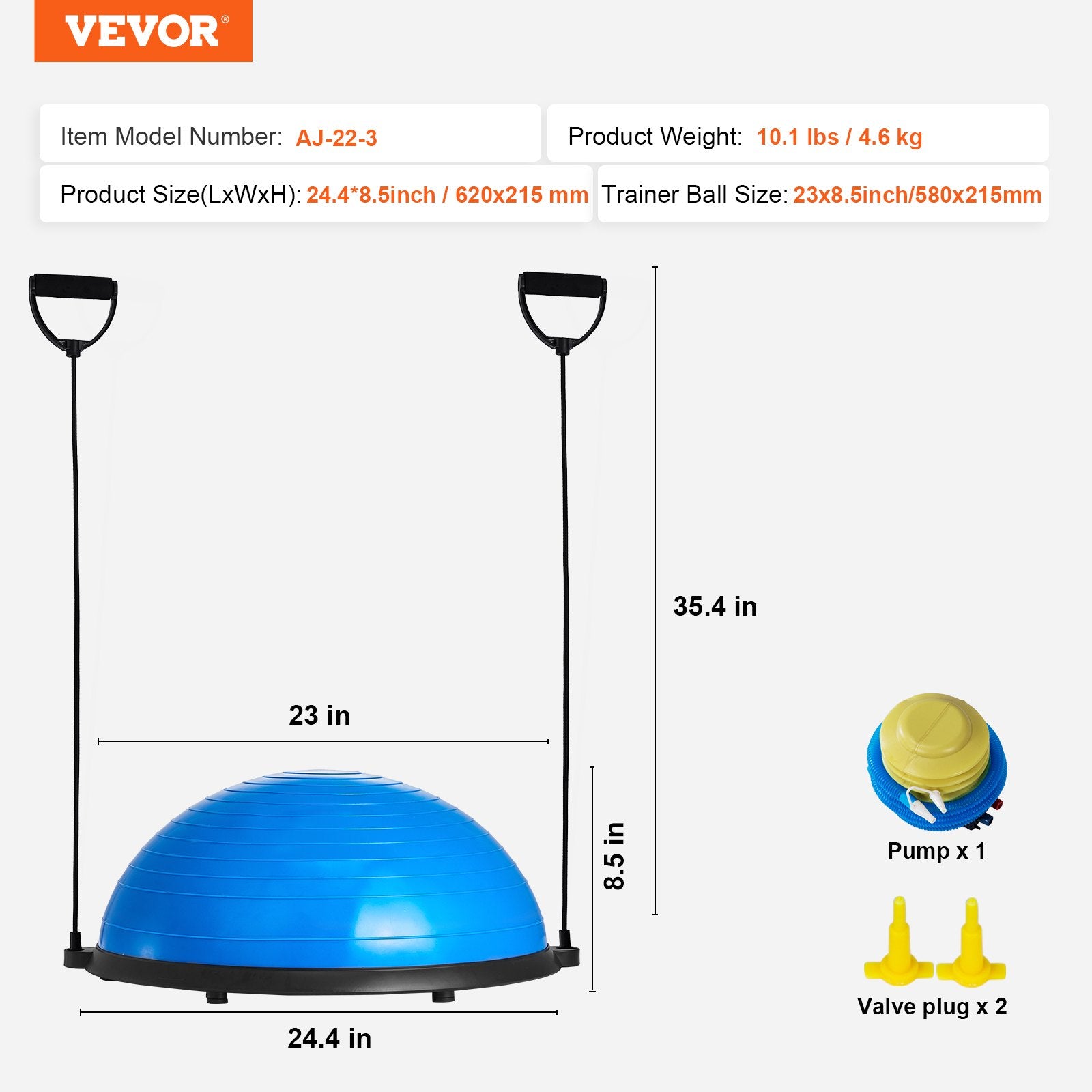 Pusinis pusiausvyros treniruoklis VEVOR AJ-22-3, 300 kg apkrova