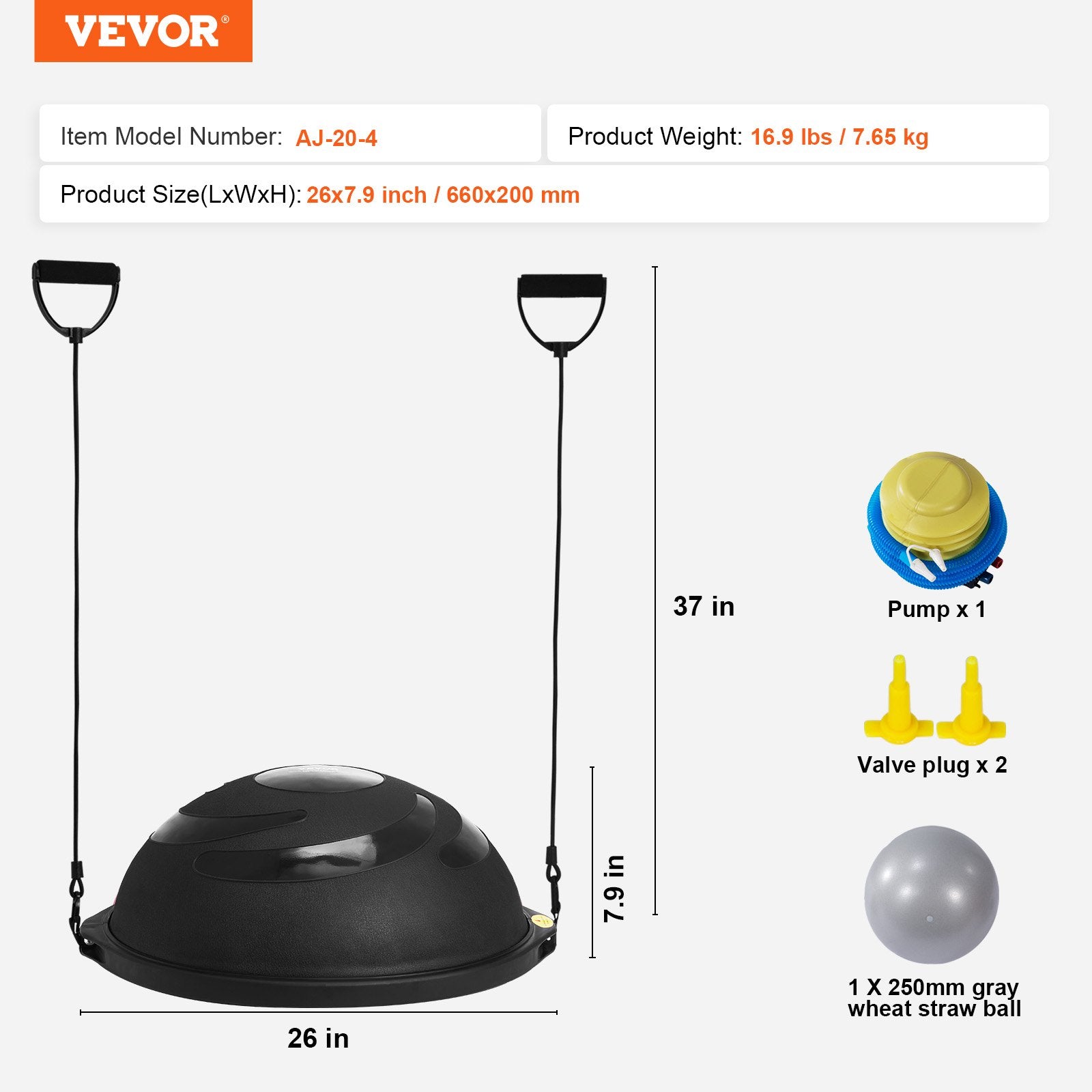 Pusiausvyros treniruoklis VEVOR AJ-20-4, 66 cm skersmens