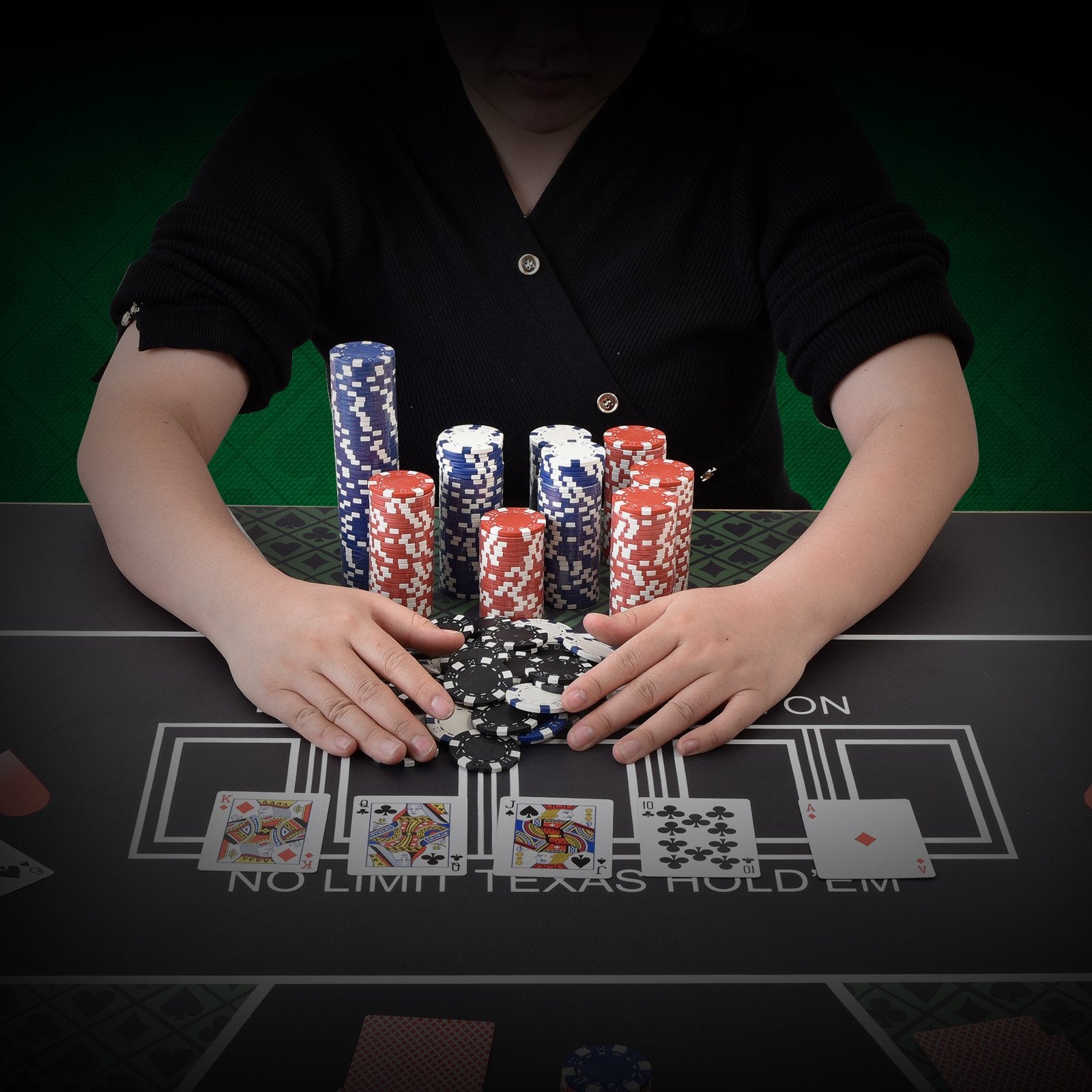 Pokerio žetonų rinkinys VEVOR YC-500-1, 500 vnt.
