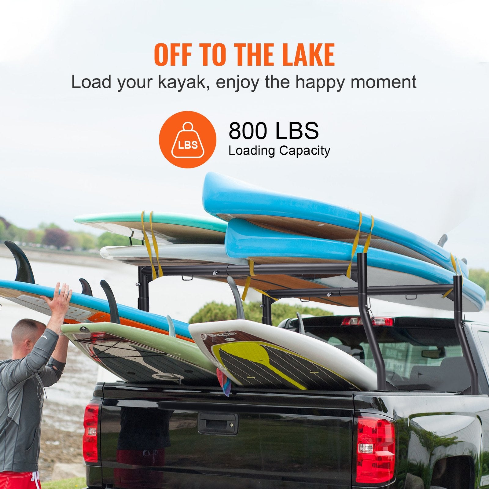 Pikapo krovinių laikiklis VEVOR Extendable Truck Rack, 363 kg keliamoji galia