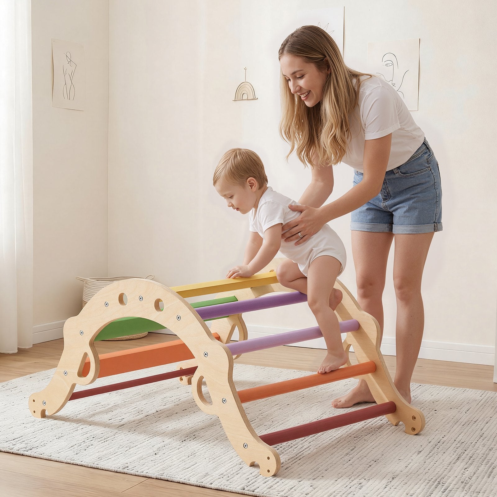 Montessori laipiojimo rinkinys VEVOR ZYS001, 9-in-1, 68 kg apkrova