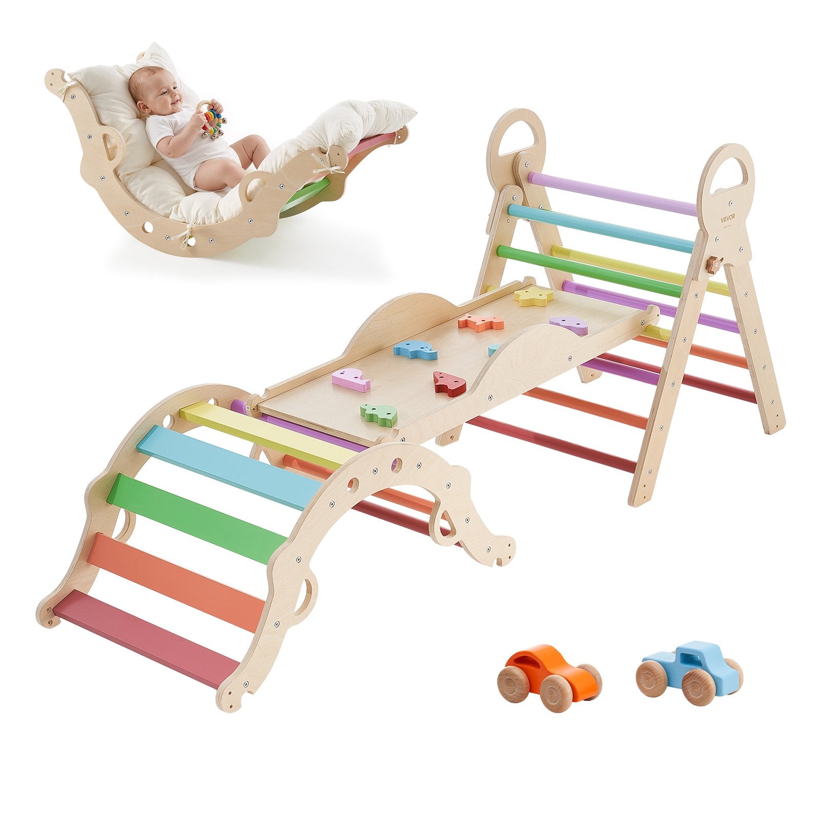 Montessori laipiojimo rinkinys VEVOR ZYS001, 9-in-1, 68 kg apkrova