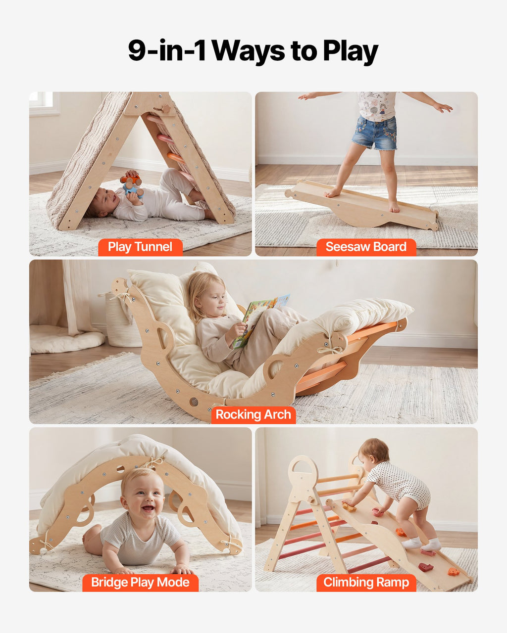Montessori laipiojimo rinkinys VEVOR ZYS003, 9-in-1