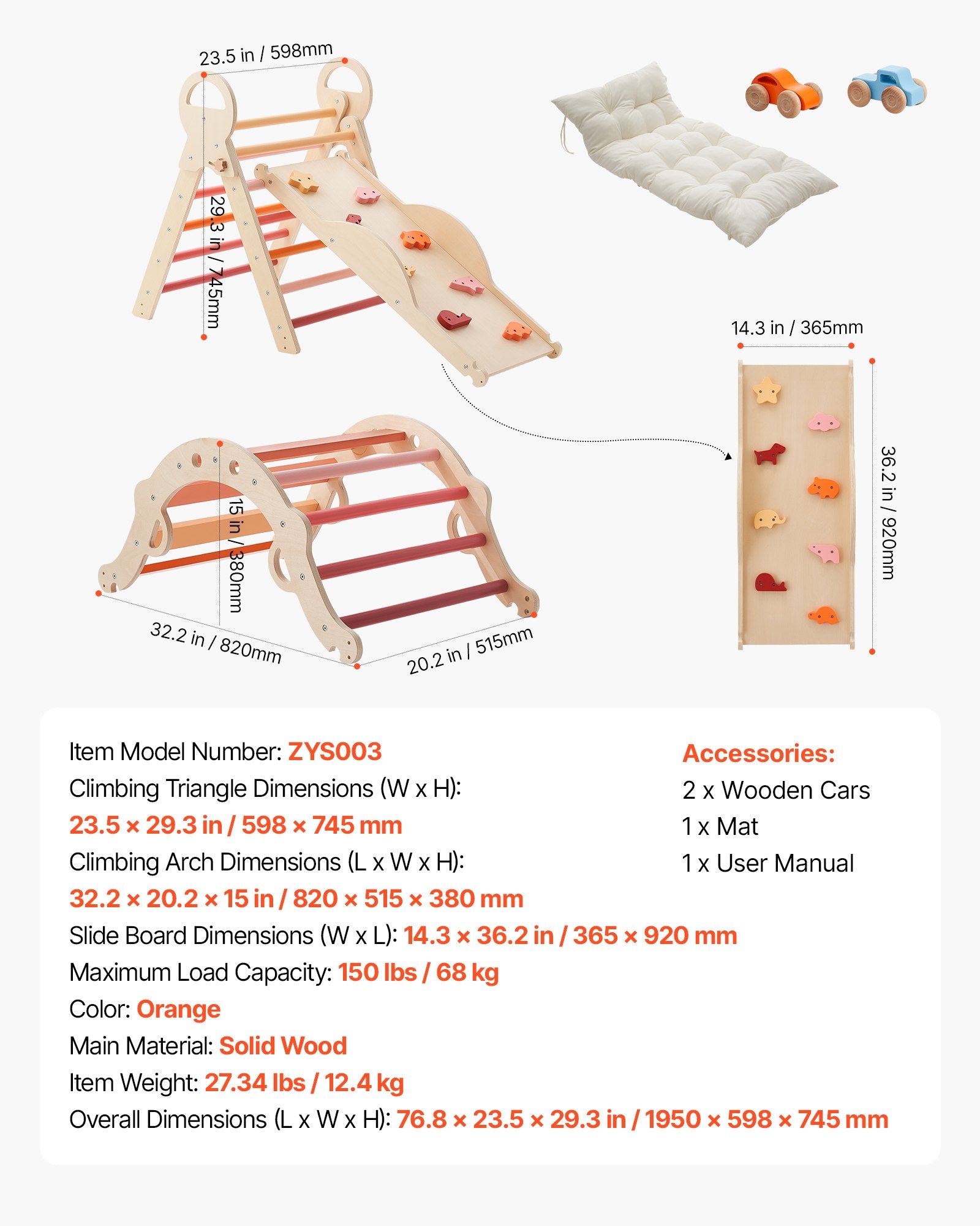 Montessori laipiojimo rinkinys VEVOR ZYS003, 9-in-1