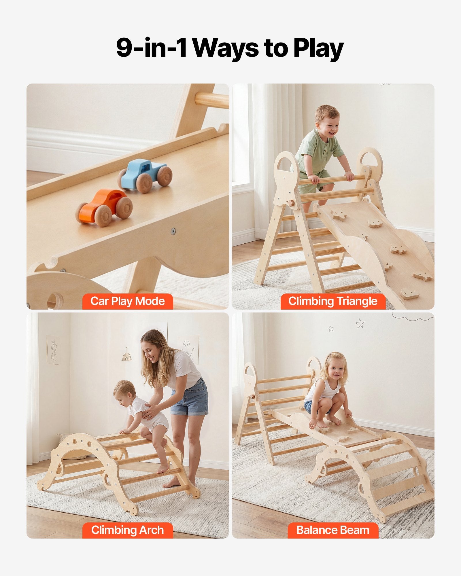 Montessori laipiojimo rinkinys VEVOR ZYS004, 9-in-1