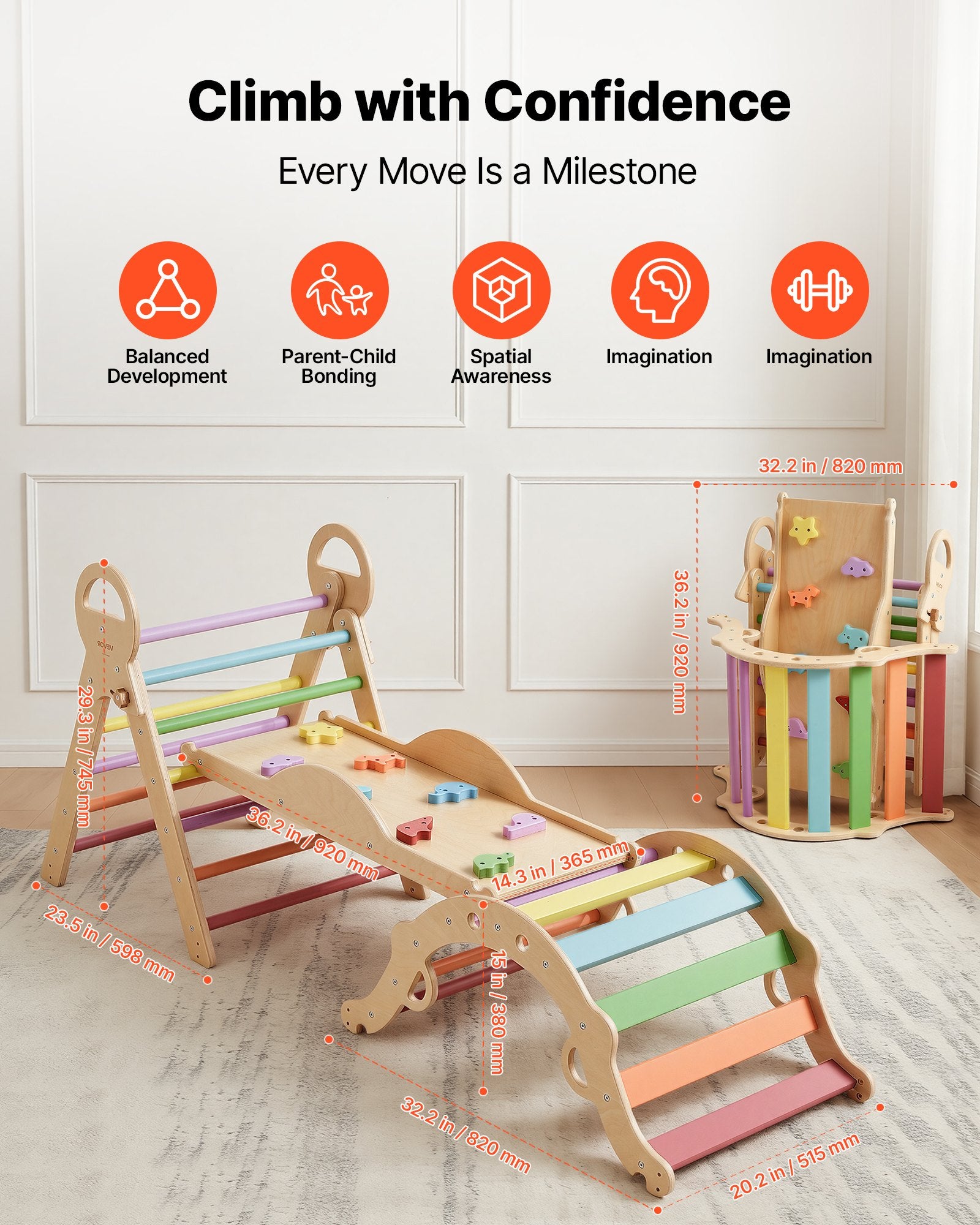 Montessori laipiojimo rinkinys VEVOR ZYS005, 9-in-1