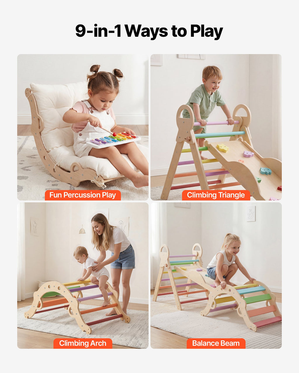 Montessori laipiojimo rinkinys VEVOR ZYS005, 9-in-1