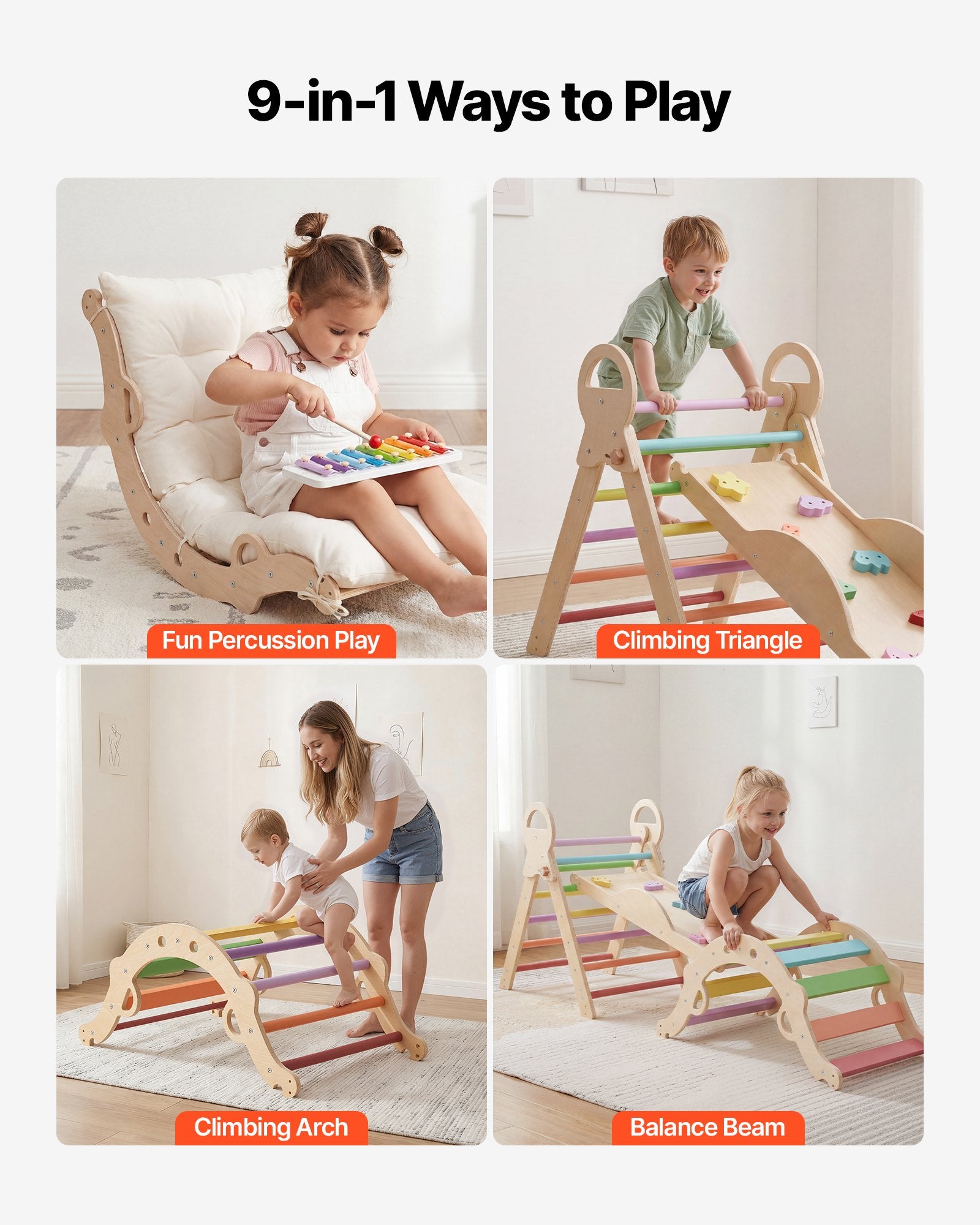 Montessori laipiojimo rinkinys VEVOR ZYS005, 9-in-1