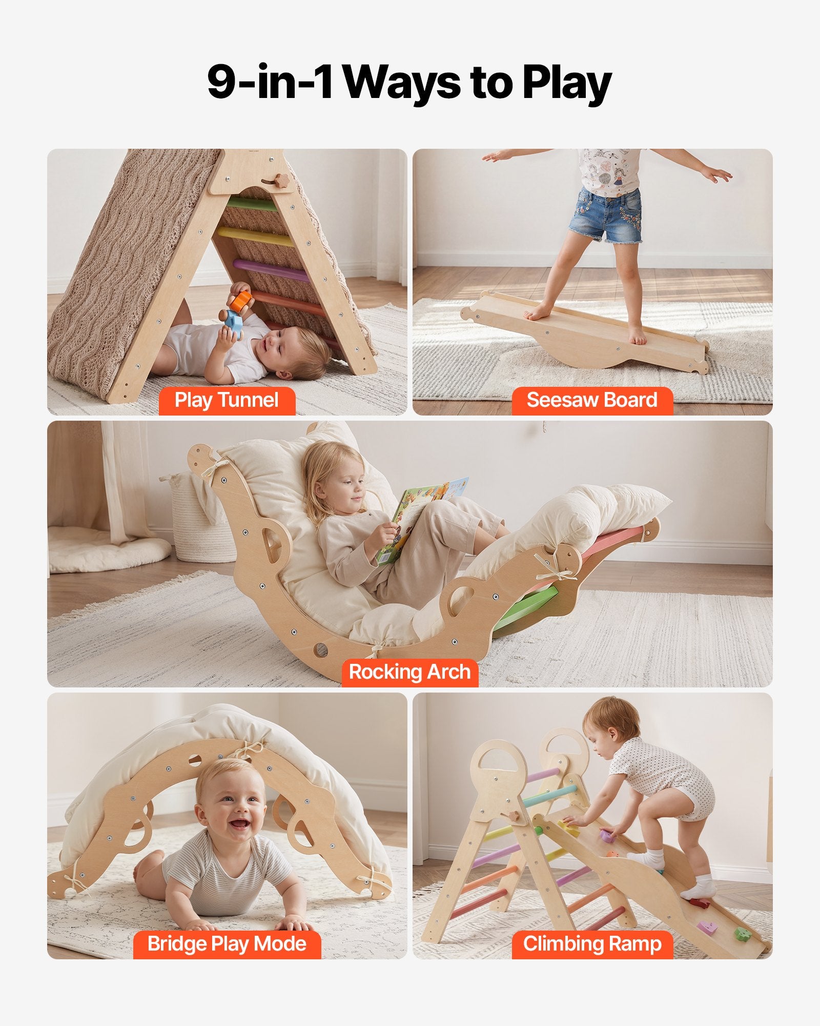Montessori laipiojimo rinkinys VEVOR ZYS005, 9-in-1
