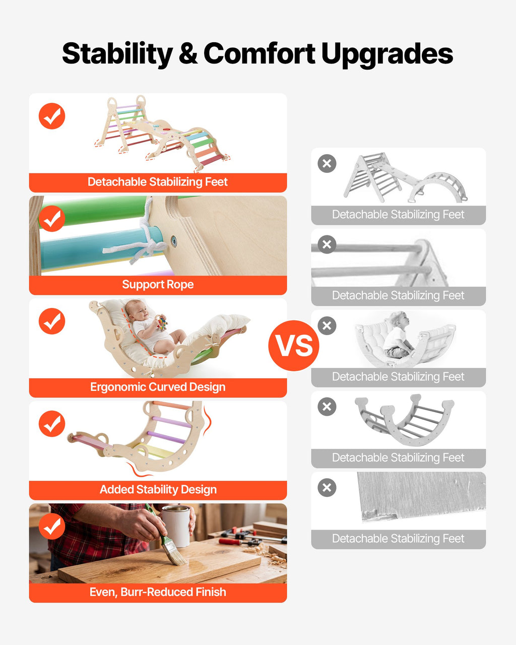 Montessori laipiojimo rinkinys VEVOR ZYS005, 9-in-1