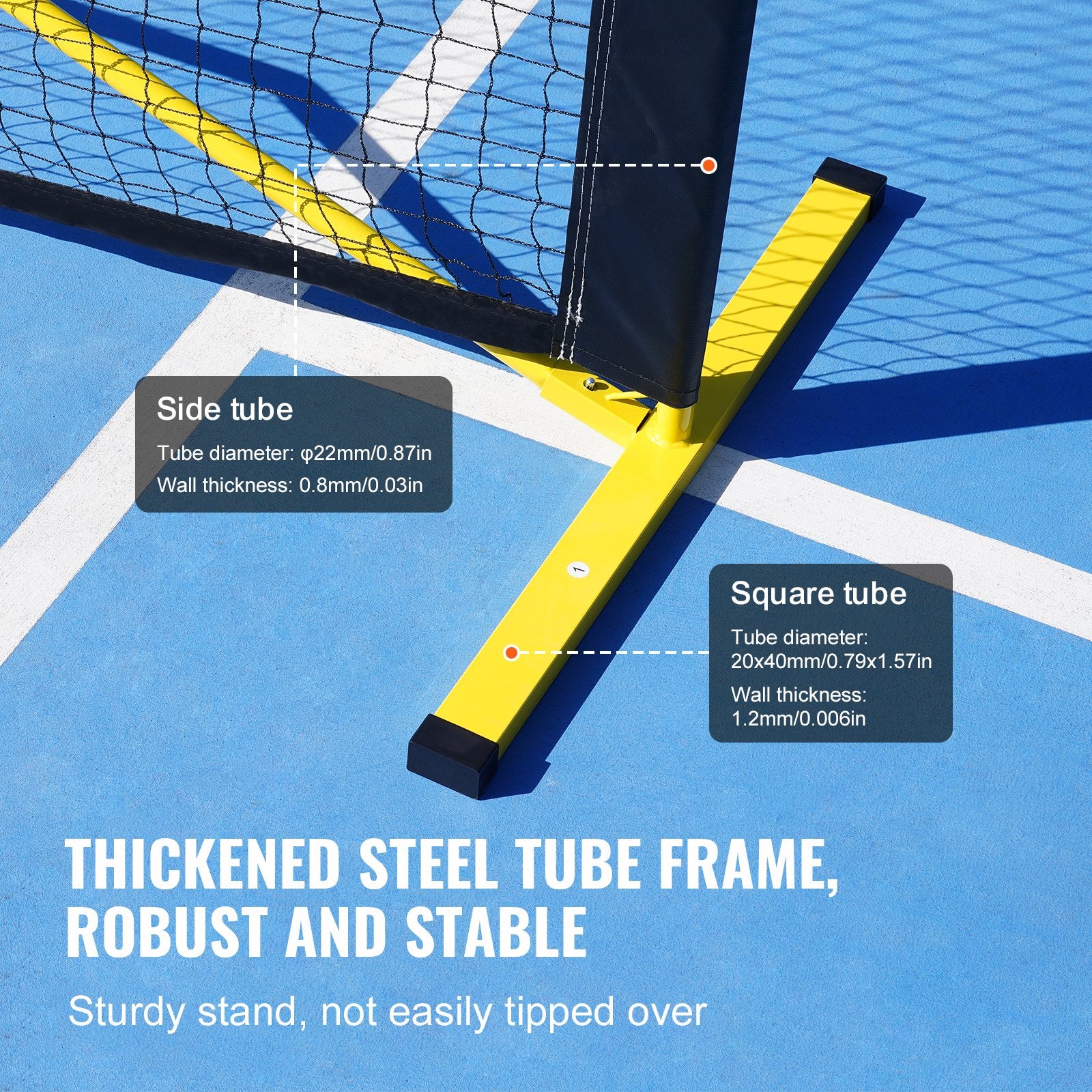 Nešiojamas „Pickleball“ tinklas VEVOR JH-502, 6,7 m ilgio