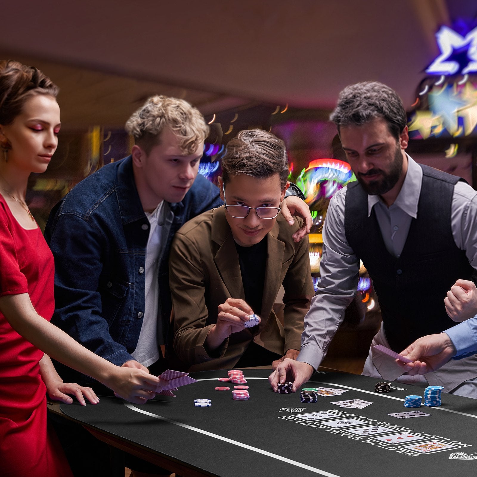 Pokerio stalo kilimėlis VEVOR HCK14201, 180 x 90 cm