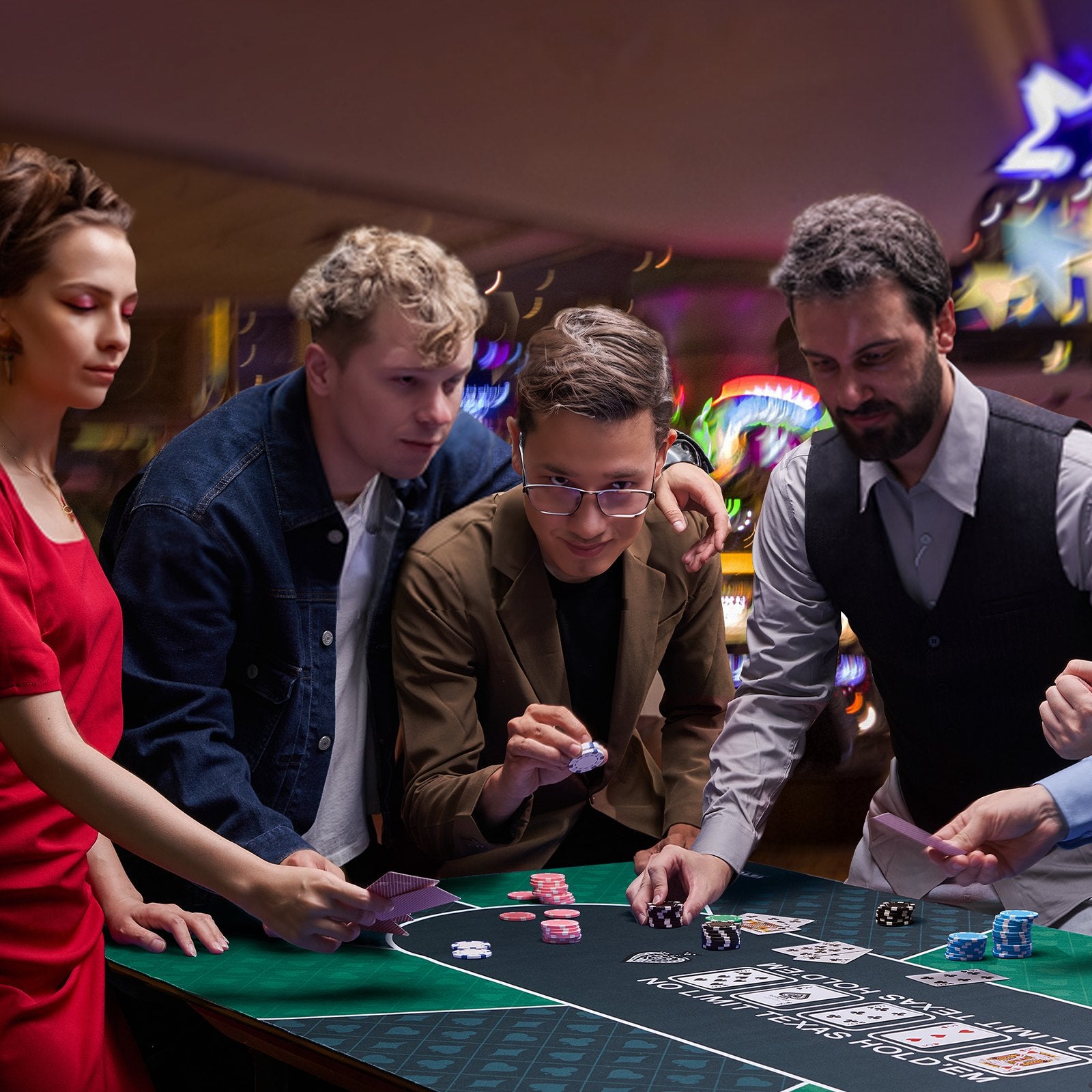 Pokerio stalo kilimėlis VEVOR HCK14205, 180 x 90 cm