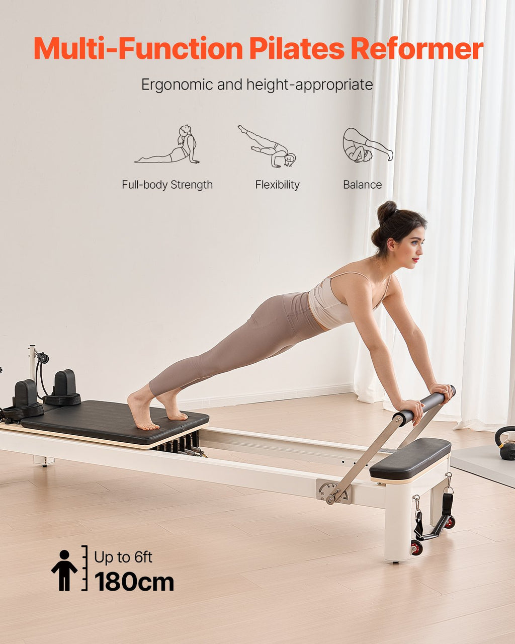 Pilateso treniruoklis VEVOR F6001-B, iki 181 kg apkrova