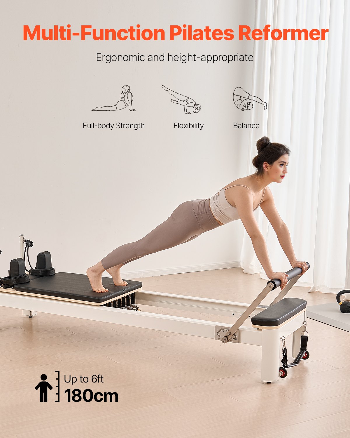 Pilateso treniruoklis VEVOR F6001-B, iki 181 kg apkrova