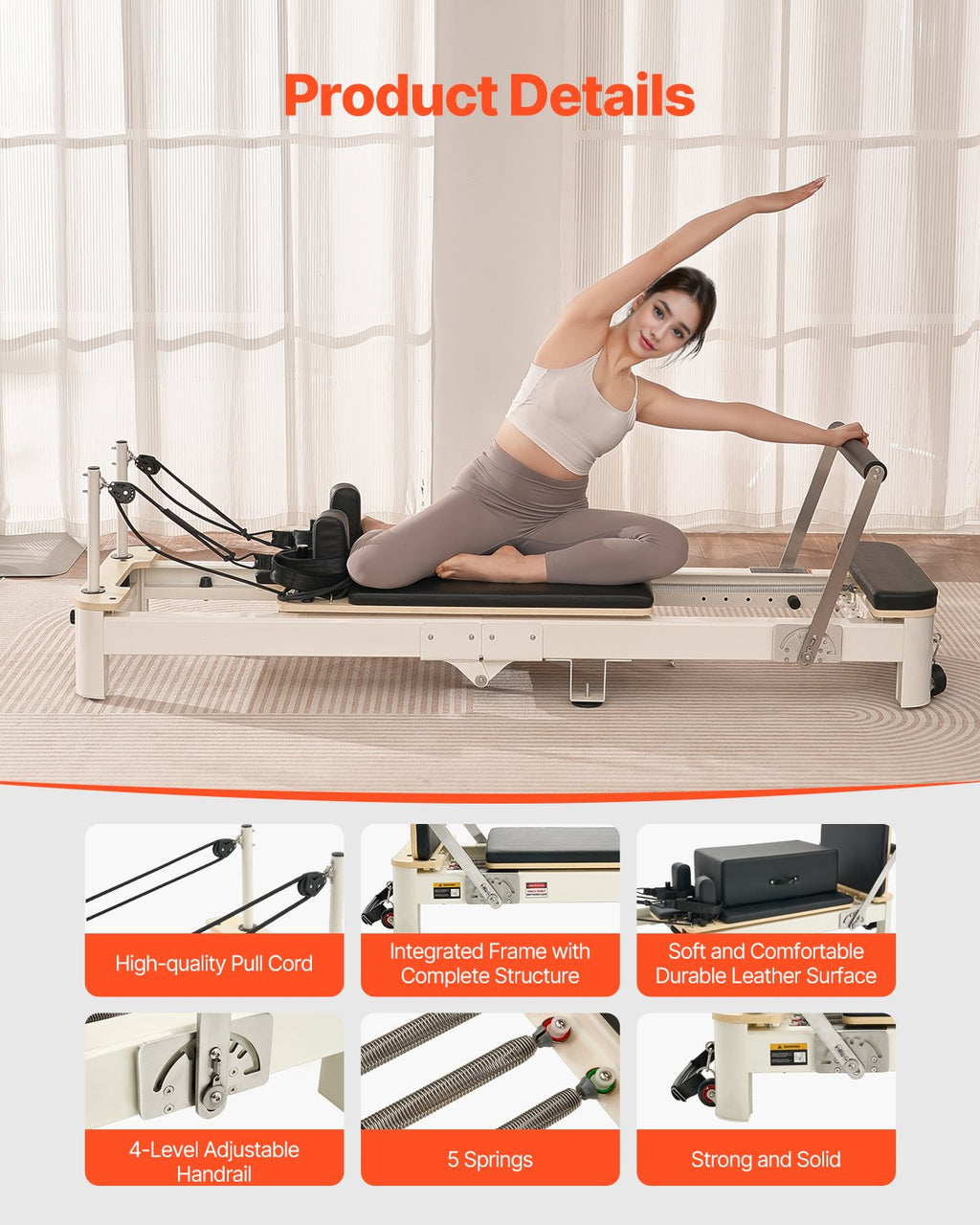 Sulankstomas Pilateso treniruoklis VEVOR F6004-B, iki 181 kg apkrova