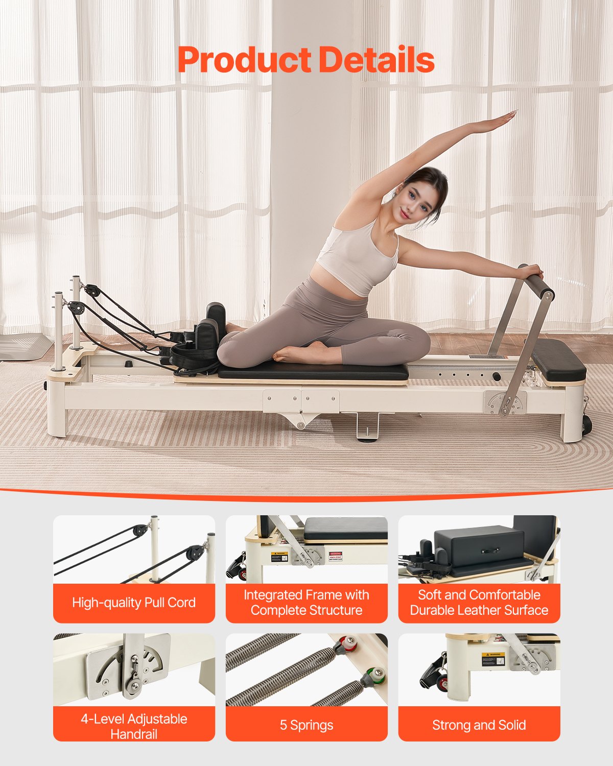 Sulankstomas Pilateso treniruoklis VEVOR F6004-B, iki 181 kg apkrova