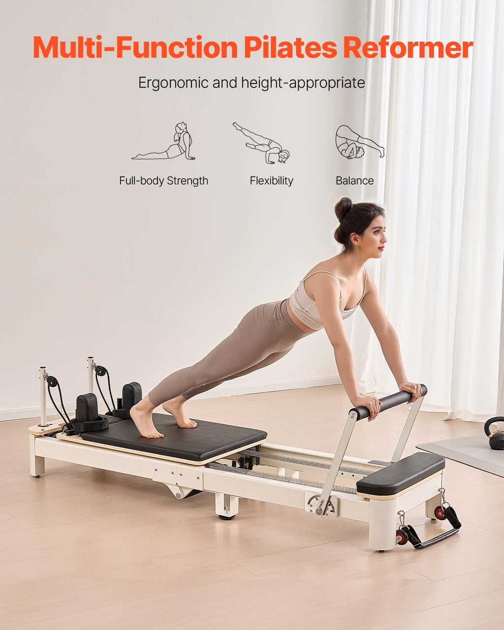 Sulankstomas Pilateso treniruoklis VEVOR F6004-B, iki 181 kg apkrova