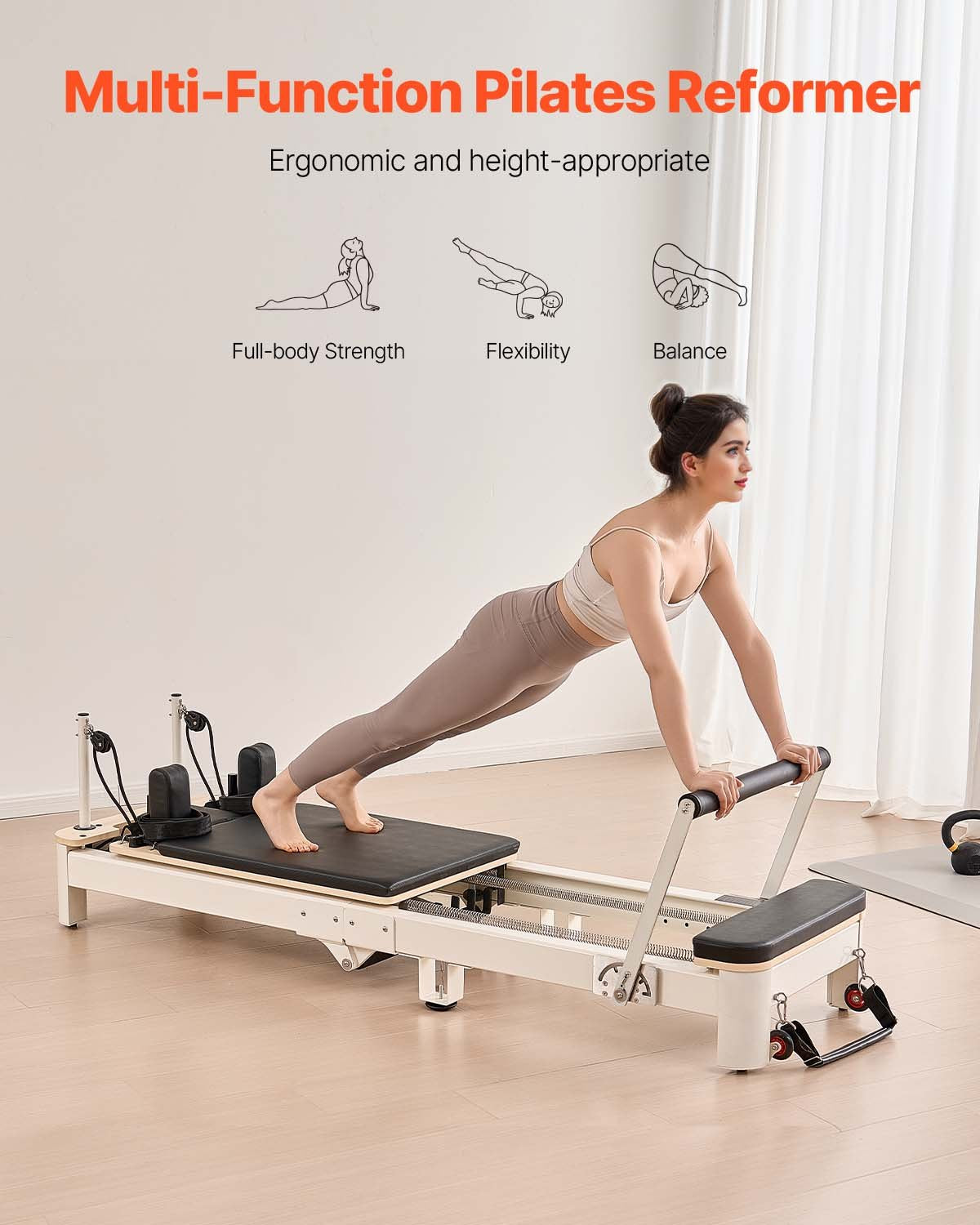Sulankstomas Pilateso treniruoklis VEVOR F6004-B, iki 181 kg apkrova