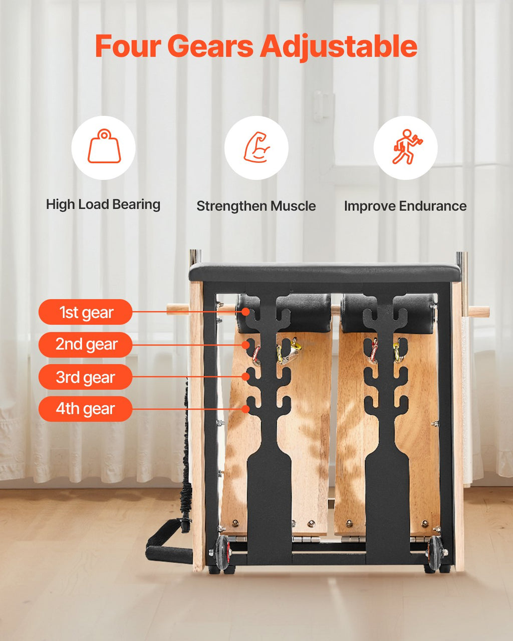 Pilateso kėdė VEVOR W77-X-A, 158 kg keliamoji galia