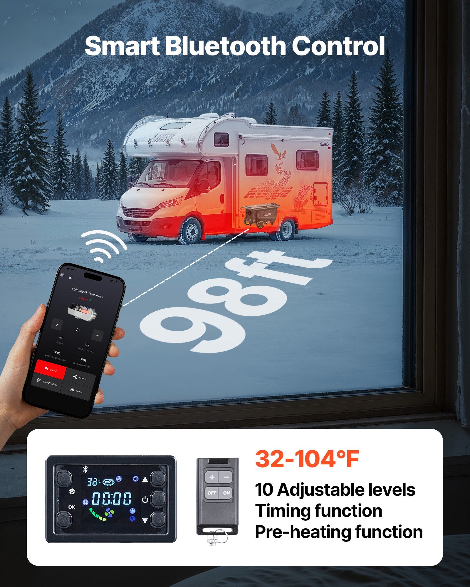 Dyzelinis oro šildytuvas VEVOR ZM8008, 8 kW